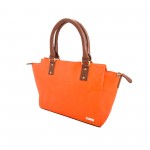 Beau Design Stylish Orange Color Imported PU Leather Handbag With Adjustable Strap For Women's/Ladies/Girls